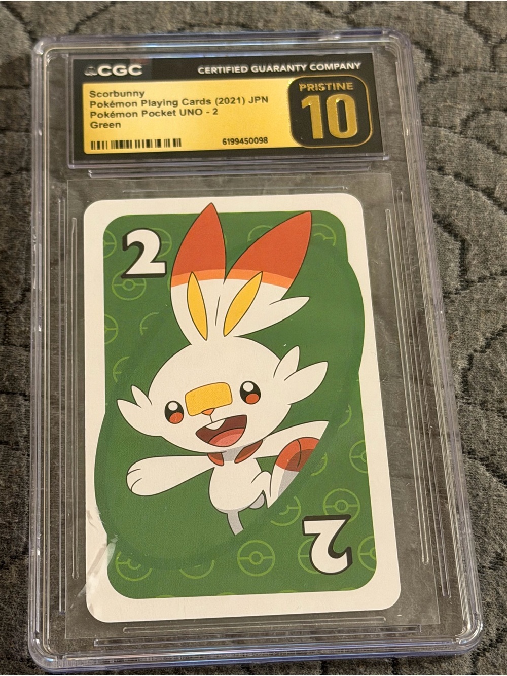Scorbunny — Pocket UNO - 2 Green (2021) JPN